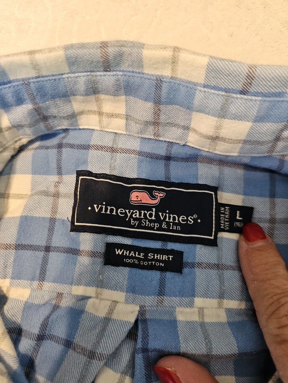 Lot of 2 Boys Vineyard Vines Whale Shirt Plaid Button Down Long Sleeve Large - Picture 9 of 15